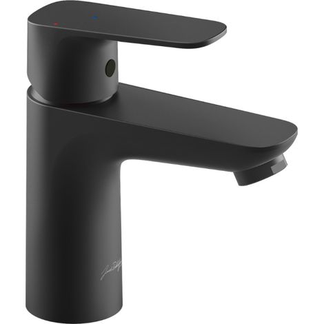 Mitigeur lavabo S JACOB DELAFON July+ avec vidage Noir mat (1/4)
