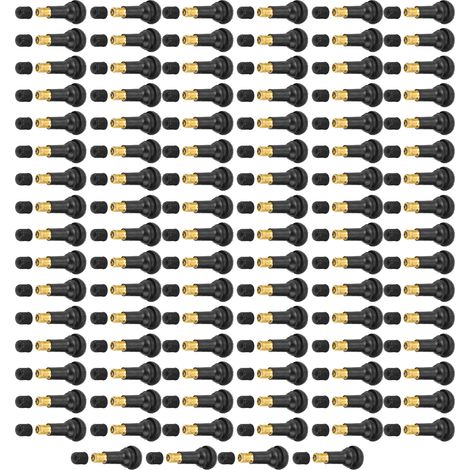 100 valves de pneu universelles TR413 pour voiture et moto, tige de remplacement à enclencher (1/5)