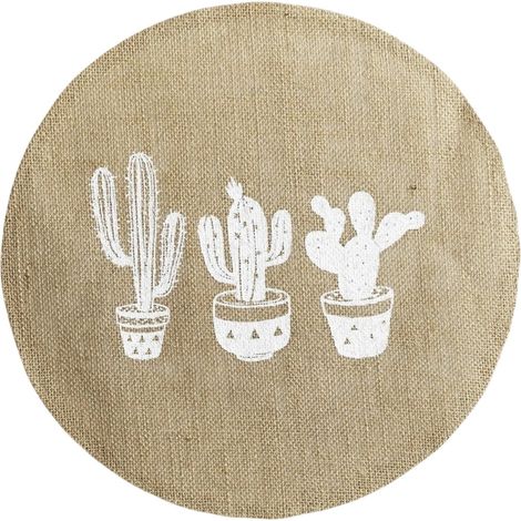 Set de table rond Jute 38 cm Cactus