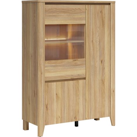 Vaisselier 3 portes LED inclus Samara Bois (1/5)