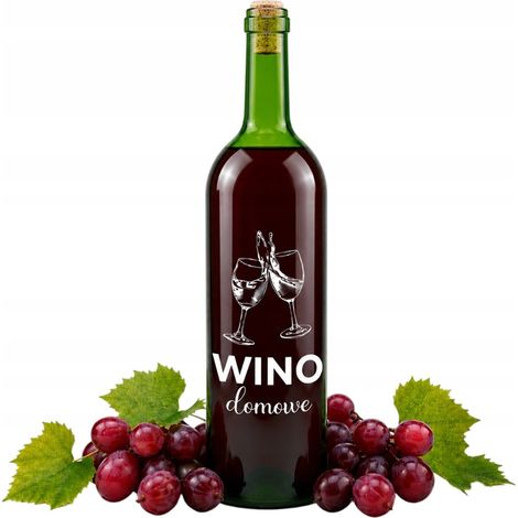Bottiglia di vino CON STAMPA 0,75l HOME WINE bottiglie di vetro VERDE (1/5)
