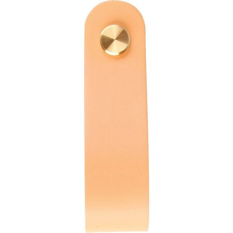 Bouton Poignée Cuir Crème Rei Design élégant Cuir Véritable - Rei