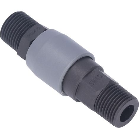 Raccord rapide pneumatique de type C, connecteur d'air autobloquant en plastique et acier pour tuyau PU (SM40+PM40 1/2 po) (1/5)