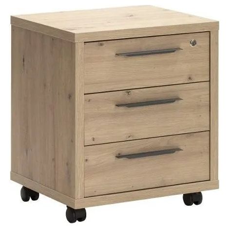 Cajonera de Oficina Composad CTA075K76504 Diseño Roble Artesanal Evo 3 Cajones 63x48x75 cm