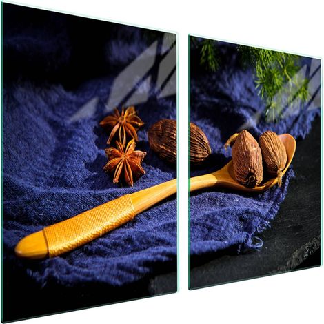 Plaque de protection en verre pour poêle 2x45x52 Cuisine (1/5)