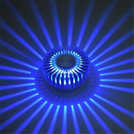 3W LED Wall Lamp Spotlight Effect Ceiling Spotlight Creative Design Effect Light Modern Indoor Wall Light for Hallway Bedroom Balcony Living Room Baby Room, Blu Ray (1/5)