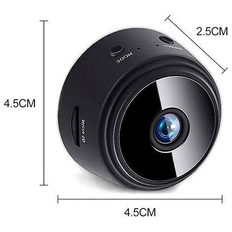 Wifi sans Fil, HD 1080p Mini Caméra de sécurité Portable, Caméras Nana avec Enregistreur Vidéo Intérieur, Petite Vision Nocturne Aimant, en Fer, Remplacez les piles selon l'indicateur de niveau (1/5)