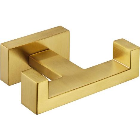 Single and angled bathroom towel hooks, made of SUS 304 stainless steel, double-layer wall hooks for (1/4)