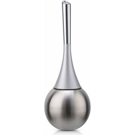 Freestanding Toilet Brush Holder Stainless Steel Polished Brushed Finish Toilet Bathroom Set (Brush Included) - Silver (1/5)