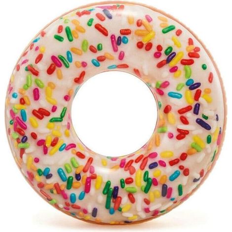 Bouée Tube Donut Sucre - 1 Unité - Vinyle Imprimé - Flottaison Réaliste - Plage et Piscine - 99 cm (1/3)