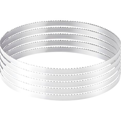 Lame de Scie à Ruban 2780x16x0,5 mm 4 TPI Dents Affûtées Trempées 18 HRC Acier au Carbone Haute Résistance Lame Remplacement Compatible Principales Marques de Scies à Ruban pour Travail du Bois (1/5)