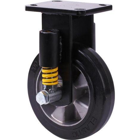 rueda fija  17hlse160-deb suspension goma negra elastica eje bolas (1/2)