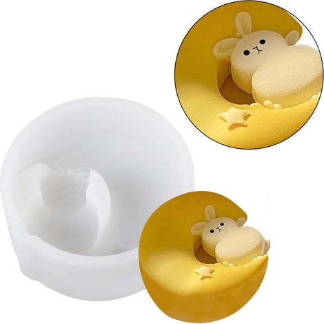 Molde de silicona para pasteles apto para uso alimentario - Moon Rabbit D (1/5)