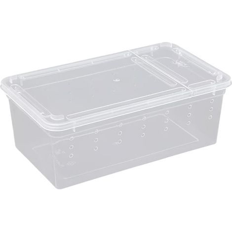Reptilienzuchtbox, transparentes PP, mehrfache Belüftung, tragbarer Transport, für Schlangen und Echsen (1/5)