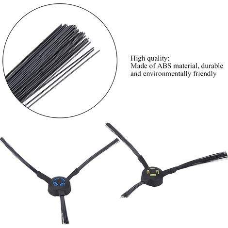 Accessoire Brosse Latérale pour Robot Aspirateur, Compatible avec ILIFE A9/A7/V8S/X750/X800/X787/X785, ABS, 14 cm, Kit 2 pièces (1/5)