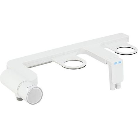 Kit lavant WC suspendu avec double douchette – Installation rapide sans électricité – Éclairage LED bleu – Raccordement facile – Toptoilet (1/10)