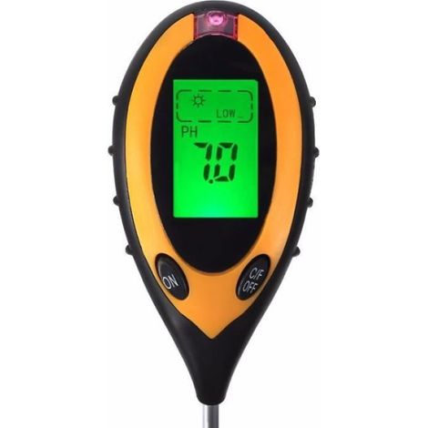 Testeur De Sol - PH Humidité Température Lumière Salinité - Pour Jardinage Intérieur Et Extérieur - 1 Pièce (1/5)