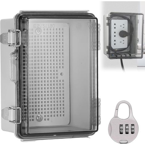 Boîte de jonction étanche IP66 : boîte de distribution en saillie, boîtier de raccordement électrique ABS, boîte de distribution extérieure, armoire de commande transparente extérieure avec (1/5)