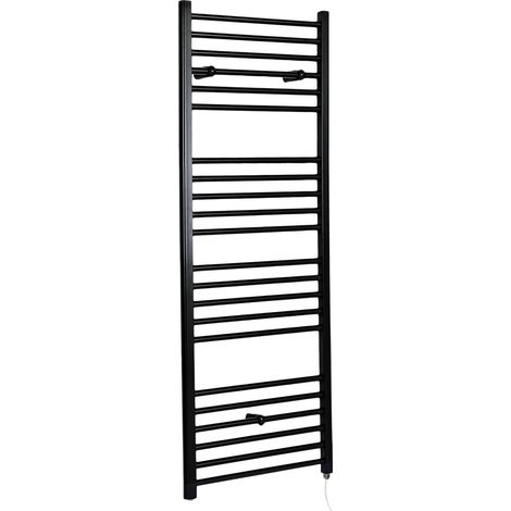 Hudson Reed Nox - Sèche-Serviettes Design Électrique Moderne Plat - Noir  - 160 cm x 40 cm
