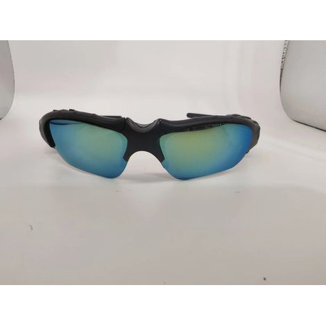 Bluetooth-Brille & Kopfhörer 4.1 In-Ear-Stereo-Brille für Musikgenuss, kabellose polarisierte Sport-Sonnenbrille RC – Cyan + Ledertasche + Farbbox (1/3)