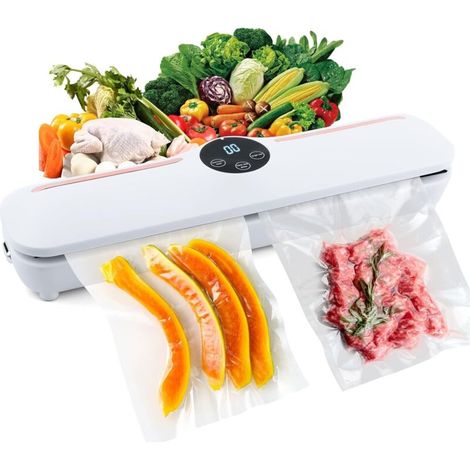 Envasadora al vacío para alimentos, envasadora al vacío de 62 kPa para cocinar y conservar, envasadora al vacío rellenable (1/4)