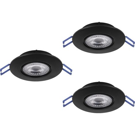 Faretto Incasso Moderno Gedrez Plastiche Nere Trasparente Led 4,9W 1560Lm