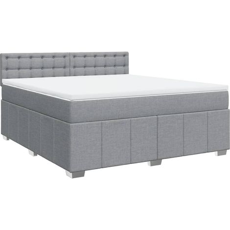 Maison Exclusive - Giroletto a Molle con Materasso Grigio Chiaro180x200 cm Tessuto