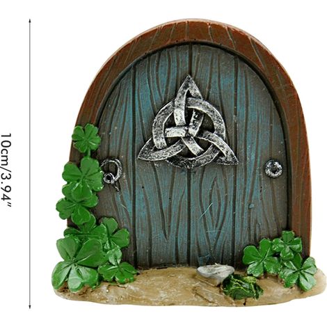 Porte féerique pour arbres, miniature de jardin féerique, accessoires de décoration extérieure, sculpture décorative pour chambre d'enfant, arbres muraux (1/5)