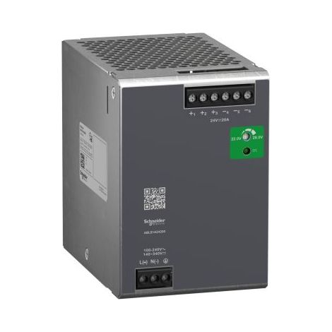 Alimentation pour rail DIN Schneider Electric, série ABLS1A, 24V 20A, 100-240 V, 140-340 V ( Prix pour 1 )