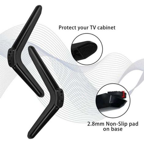1 Pied de TV Universel,Compatible 32-55 Pouces,Support ABS Robuste 45kg,Antidérapant,Salon (1/4)