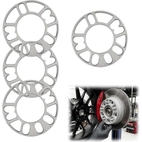 4 PCS Entretoises pour Jantes, Cales D'espacement de Roue, Accessoires Auto En Alliage D'aluminium 3mm, Universelles pour 4 Et 5 Trous pour Élargir Le Véhicule Et Améliorer La Stabilité (10mm) (1/5)