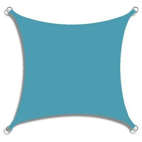 Voile d'Ombrage Rectangulaire Imperméable, Polyester Oxford Protection UV 95 %, Indéchirable, Protection Solaire d'Extérieur pour Jardin, Balcon, Terrasse, Patio, Camping(lac bleu,3x5m) (1/4)