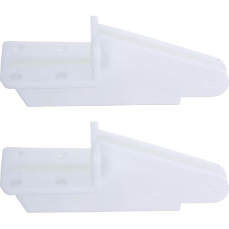 2 Pièces Support de Ferme-porte pour Porte Moustiquaire Blanc en Plastique 11x4,2x3,8 Cm, Protection le Vent et Prévention du Desserrage pour Cloisons de Bureau et Portes de Patio (1/5)
