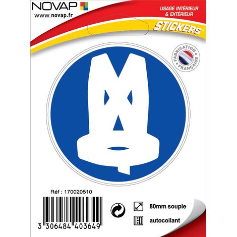 Panneau Obligation porter un gilet de sécurité - Vinyle adhésif Ø80mm - 4036458
