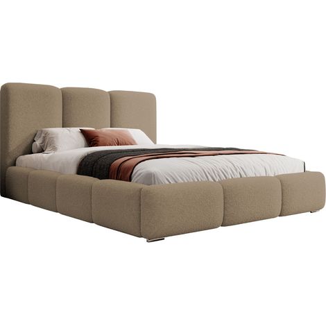 Selsey Bauro - Polsterbett 140x200 cm, mit Stauraum und Bouclé-Bezug, karamell (1/3)