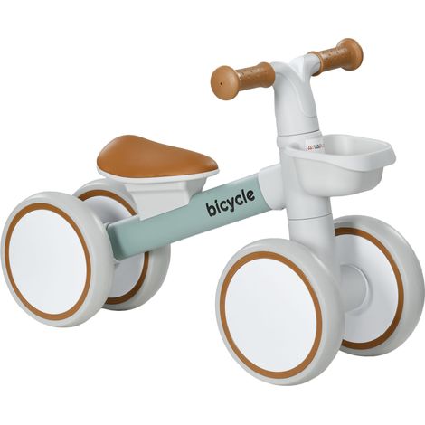 Draisienne, selle réglable, roues silencieuses, pour les 1 à 3 ans, jusqu'à 20 kg, vert/blanc