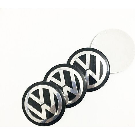 Schwarzes Volkswagen-Label, 4er-Pack 65 mm für Volkswagen-Nabe