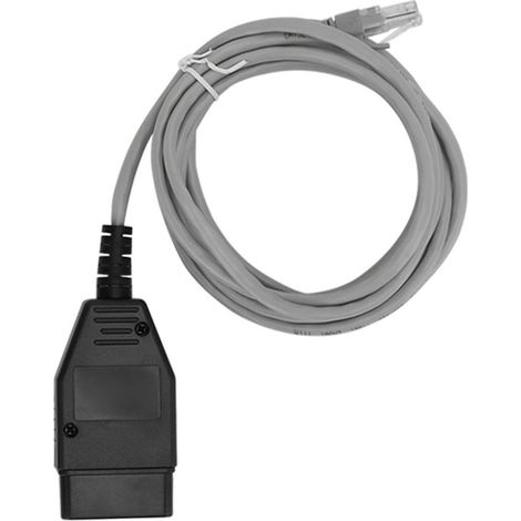 Câble interface ENET gris OBD2 pour diagnostic auto, programmation compatible Série F, 3, 5, 7, GT, X3 (1/5)