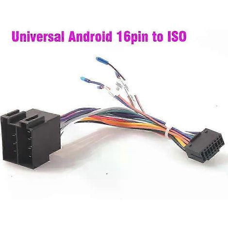 Faisceau de câblage autoradio ISO vers Android universel, compatible avec Mercedes-Benz, Opel, Fiat, Renault et Peugeot (JXLGV). (1/5)
