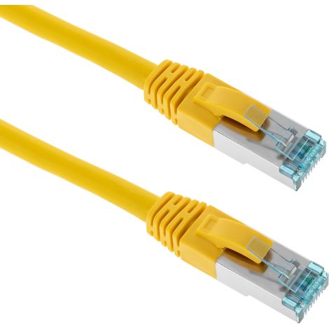 BeMatik - Cavo di rete Ethernet Cat. 7 FTP giallo da 1 m