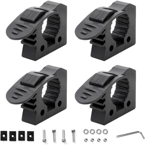 CYRILL - Staffa per pala da 4 pezzi, staffa di fissaggio in gomma a sgancio rapido, adatta a manici per attrezzi da 3-4 cm di diametro per camion, UTV, ATV, fuoristrada (1/3)