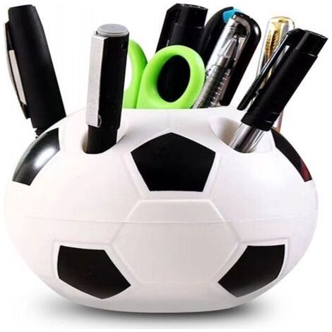 Soccer Ball Pen Holder -Black and White Checkered Pattern -Suitable for Offices or Kids Rooms (1/5)