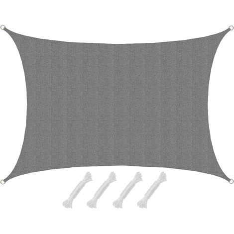 Voile d'ombrage UV 3x4 m HDPE rectangulaire 90 %, résistant déchirure, perméable air/eau – ACKERMAN (1/5)