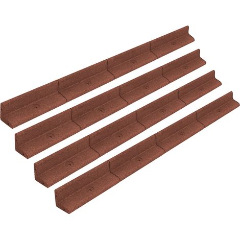 Flexible Rasenkante 4 x 1,2m Gartenbegrenzung Rasen Wege Gummi
