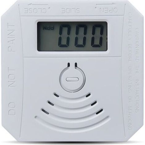 Gasmelder, Kohlenmonoxid- und Rauchmelder, batteriebetriebener CO-Melder mit LED-Anzeige, Blinklicht, akustischem Alarm und Warnsequenz - Crezuo