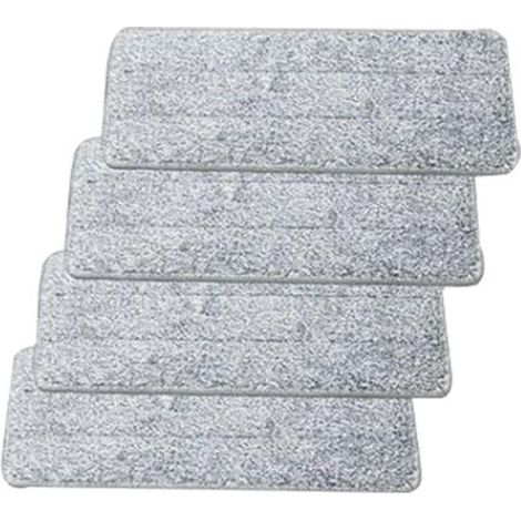 4pcs chiffons de vadrouille auto-adhésifs, chiffons de remplacement de vadrouille, chiffons de vadrouille paresseux absorbants ménagers lavables à la main（3210.5）
