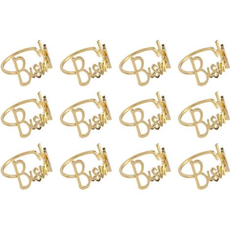 Lot de 12 ronds de serviette Bismillah Eid Mubarak, décorations de table pour mariage et dîner musulmans et islamiques (Ramadan Kareem). (1/5)