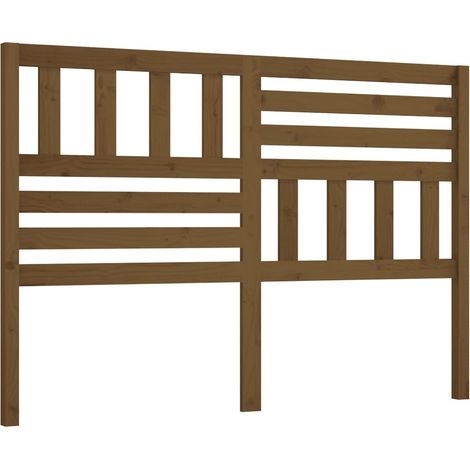 Maison Exclusive - Kopfteil Honigbraun 126x4x100 cm Massivholz Ki