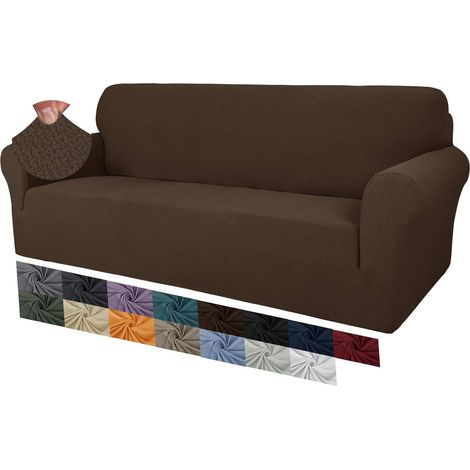 1 Housse de canapé, Tissu Jacquard, Extensible, Antidérapante, Protection animaux, Salon 3 places