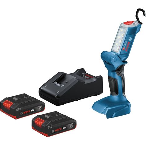 Bosch GLI 18V-300 Professional Akku Bauleuchte 18 V 300 lm + 2x Akku 2,0 Ah + Ladegerät (1/4)